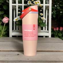 0'wal'aa 30oz Stainless Steel Insulated Mug/Coffee Mug/Car Mug - Convenient And Portable Multi-Functional Water Bottle - Perfect For Cars, Homes, Work And Travel, Suitable For Drinking Hot And Cold Beverages, Easy To Clean, Double-Necked Bottle, Suitable For Home/Office/Gym. - Hồng - Xem 4