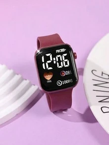 6条装时尚、优雅、经典数字显示硅胶表带套装，专为青少年设计。适合女孩佩戴。套装包含手链、项链、耳环和戒指等首饰。适合学生佩戴。完美适用于日常佩戴，例如返校、参加聚会和旅行。非常适合作为礼物送给朋友、生日礼物、毕业季礼物，或送给妈妈的完美礼物。 - 彩色 - 查看 4