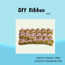 Dây ruy băng ren dệt màu vàng ánh kim dài 50cm, có tua rua và đính sequin, thích hợp cho biểu diễn sân khấu, may vest, váy cưới, trang trí. - nhiều màu - Xem 13