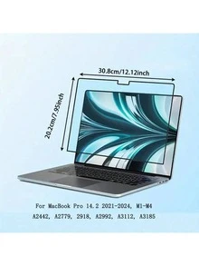 1pc Magnetic Blue Light Blocking Screen Protector For 13/13.3/13.6/14.2 Inch Laptops, Anti-Scratch Anti-Glare Design, Suitable For 16:9 Ratio Notebooks, Easy Magnetic Installation And Removable, Accessories - Blue Light for Eye Protection - View 14