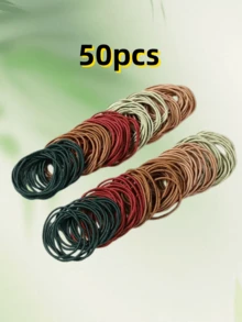 100 Stück/80 Stück/40 Stück/10 Stück Mehrfarbig, hochelastisch ohne Haare zu beschädigen, Frauen Straßen Lässig Stil, elegant hochelastisch, nahtlos und nicht zerstörend, geeignet für Frauen Pferdeschwanz binden, Schminken, Baden, Haarewaschen, Pendeln, Sport Urlaub, Schulveranstaltungen, Haargummis, Haargummibänder, Scrunchies, Haarseile, Haargummis - Schwarz - Übersicht 13