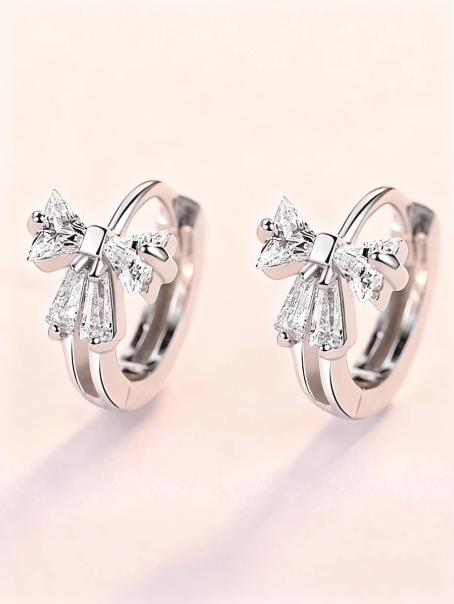 2件套奢华优雅蝴蝶结耳环,女士珠宝礼品,适合派对和日常佩戴 - 風格 V - 查看 1