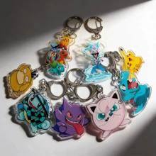 pocket monsters Pok é Mon Acrylic Keychain Anime Cartoon Keychain Backpack Accessories
