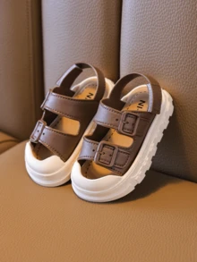 2-5 Years Old Kids Flat Sandals, New Summer Fashion Boys Beach Shoes, Soft Bottom Toddler Sandals, Suitable For Summer - Brown - View 2