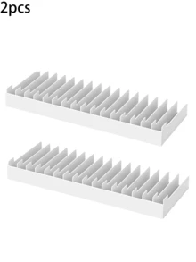 1/2/3/4 Pcs High Density ABS Game Disc Storage Rack - Holds Up To 16 Discs, Modular Stackable Design, Compatible With PS3/X Series/Switch; Compact Vertical Stand For Game Collections, Bookshelves, Desktops And Entertainment Areas - White - View 12