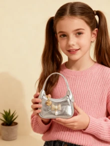 Bolsa infantil com laço, nova bolsa para outono/inverno, bolsa pequena e moderna para meninas, bolsa de princesa, porta-moedas infantil, mini bolsa, bolsa super fofa, presente de Natal, presente de aniversário, bolsa para doces, bolsa para batom, bolsa pequena personalizada, bolsa para lanches e compras, bolsa para acessórios, bolsa, bolsa de passarela - Tamanho Único - Ver 9