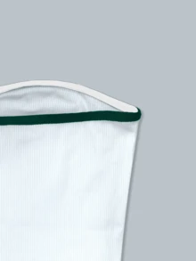 夏季性感修身露肩露肩上衣搭配紧身裙套装，180G针织面料 - 墨綠色 - 查看 3