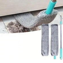 1 set, Spazzola per spolverare in microfibra con asta di prolunga, spolverino estendibile lavabile, pulitore per fessure retrattile, spazzola per pulizia a secco e umida, spazzola multiuso per rimozione della polvere, adatta per divani, letti e parte inferiore dei mobili, forniture per la pulizia (a causa di lotti diversi, il design e il colore delle parti in plastica dell'impugnatura possono variare. Ci scusiamo per qualsiasi inconveniente causato.) - Multicolore - Visualizzare 14