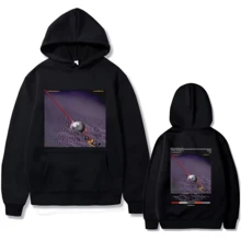 Tame Impala Currents Men's Printed Double-Sided Hoodie Lndie Pop Rock Band Hoodie Retro Fashion Sweatshirt - 黑色 - 查看 1