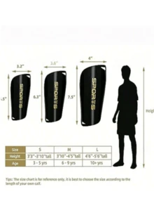 1 Pair EVA Football Shin Guards, Suitable For Match And Training, Unisex Adult, Provides Good Leg Protection