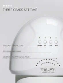 XEIJAYI 1个白色USB接口的SUNone UV LED美甲灯，专业凝胶指甲油烘干机，带定时器，智能美甲烘干机，美甲设备
