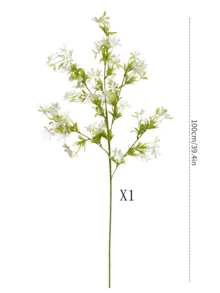 1/2/3朵仿真雪莲花，100厘米仿真花，适用于墙面、客厅、卧室、婚礼、派对装饰、桌面摆设。家居、桌面、厨房、婚礼、餐桌、中心装饰、办公室、花园、户外、房屋、庭院装饰，适合春、夏、秋、冬四季。 - 白色 - 查看 9