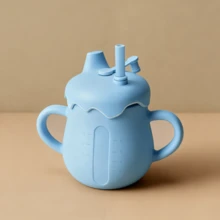 6pcs/Set 6+ Months Baby Feeding Training Cup | Self-Feeding Training | 180ml Anti-Spill Straw Cup With Dual Handles | Leak-Proof Children's Learning Cup | Kindergarten Enrollment Gift - Multicolor - View 5