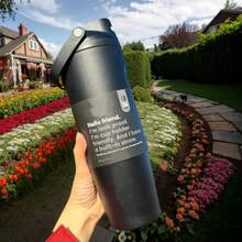 0'wal'aa 30oz Stainless Steel Insulated Mug/Coffee Mug/Car Mug - Convenient And Portable Multi-Functional Water Bottle - Perfect For Cars, Homes, Work And Travel, Suitable For Drinking Hot And Cold Beverages, Easy To Clean, Double-Necked Bottle, Suitable For Home/Office/Gym. - 黑色 - 查看 2