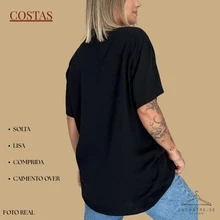 Basic Casual Plain Casual Unisex Blouse Shirt Fashion Blogger Summer Oversized Shirt Women's Beach Cover-Up - 捷豹印花 - 查看 3