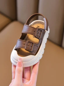 2-5 Years Old Kids Flat Sandals, New Summer Fashion Boys Beach Shoes, Soft Bottom Toddler Sandals, Suitable For Summer - Brown - View 6