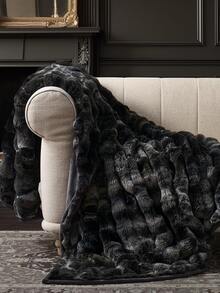 1件白色浅蓝色黑色棕色扎染仿兔毛绒毯，柔软保暖，奢华风格，多用途披毯，易于打理，轻便百搭，多种颜色和尺寸可选，奢华蓬松长绒毯，柔软舒适，适用于客厅、卧室和沙发，居家必备，宿舍床上用品，家居必备，可机洗，冬季必备毯子。 - 彩色 - 查看 6