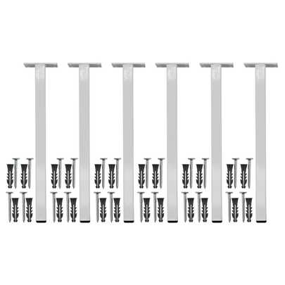 Kit 6 Suportes Mão Francesa 30cm Grapa Para Pia De Parafusar Parede Microondas Banheiro