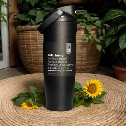 0'wal'aa 30oz Stainless Steel Insulated Mug/Coffee Mug/Car Mug - Convenient And Portable Multi-Functional Water Bottle - Perfect For Cars, Homes, Work And Travel, Suitable For Drinking Hot And Cold Beverages, Easy To Clean, Double-Necked Bottle, Suitable For Home/Office/Gym.