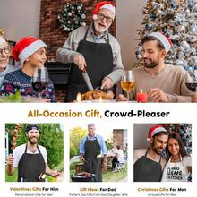 Dude With The Food Funny Grilling Aprons For Men Women, BBQ Cooking Apron With 2 Pockets, Men's Funny Chef Cooking Grilling BBQ Aprons, Adjustable Neck Strap And Long Ties Apron, Water Resistant Cooking Chef Apron, Adjustable Bib Black Aprons Gifts, Cute Baking Gifts For Bakers, Birthday Father's Day Christmas Gifts, Housewarming Gifts For Wife Husband Mom Sister Daughter Grandma, One Size Fits All People - 黑色 - 查看 8