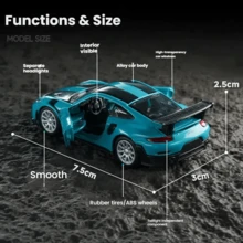 Burago 1:64 911 GT2 RS Sports Car Model, Alloy Diecast Toy Car, Collectible Gift - Multicolor - View 2