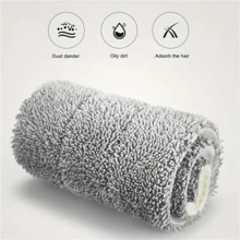 Hand Free Flat Floor Mop And Bucket Set For Professional Home Floor Cleaning System With 6PCS Washable Microfiber Pads For Hardwood Dust And Dirt Removal, Wet And Dry Use, Spin Mop For All Floor Types And Windows - 白色 - 查看 6