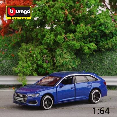 Bburago 1:64 Scale Diecast Audi A6 Avant Toy Car - Blue, Highly Detailed, Ideal For Collectors And Kids, Perfect Birthday Gift, Collectible Toy Car | Detailed Car Model | Durable Toy Vehicle, Automotive Toy
