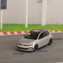 Bburago 1:64 Scale Golf GTI Die-Cast Model Car, A Toy For Children, Perfect As A Decorative Piece Or For Sliding Play, Ideal For Boys - Silver - View 6