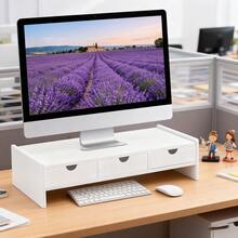 1pc 2-Tier 3-Drawer Ergonomic Desktop Computer Riser, Monitor Stand, Laptop Stand - A - View 4