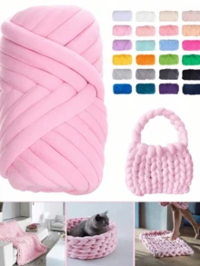 1pc Chunky Yarn Coarse Wool Yarn Super Soft 100/250/500Grams Washable Super Bulky Jumbo Wool Yarn For Extreme Arm Knitting DIY Throwing Sofa Bed Blanket Pillow Pet Bed And Bed Enclosure, DIY Home Decor - Multicolor - View 1