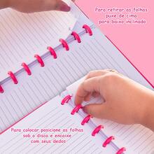 Set Of 2 Smart Notebooks A4 B5 11 And 8 Discs With Handle Creative Design Cute Stationery Organization School Study For Girls Back To School - HOA HỒNG - Xem 5