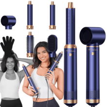 ATOPSKINS 自动卷发造型器 - 无刷电机 | 沙龙级卷发/直发 | 圣诞新年礼盒套装，旅行必备，适合所有发质（绿色/蓝色）