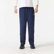 Puma男款薄冰絲直筒收口褲腳拉鍊鬆緊中腰梭織速乾防風休閒運動長褲657327-06 - 藏青 - 查看 4