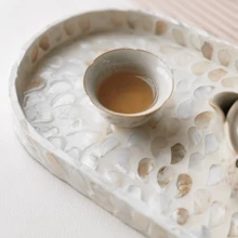 1 chiếc khay hình vỏ sò oval hiện đại, bề mặt được phủ lớp sơn chảy - Thích hợp cho Giáng sinh, Halloween, Lễ Tạ ơn, Ngày lễ tình nhân và các dịp khác. - Nhiều màu - Xem 4