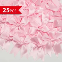 25 chiếc nơ ruy băng satin màu sắc tươi tắn 8.5cm*32cm - Dùng để gói quà hình tròn đẹp mắt, làm đồ thủ công, trang trí sinh nhật và đám cưới, chất liệu polyester, quà tặng ngày lễ hoàn hảo, vật dụng đóng gói quà tặng, trang trí Ngày của Mẹ. - Nhiều màu - Xem 6