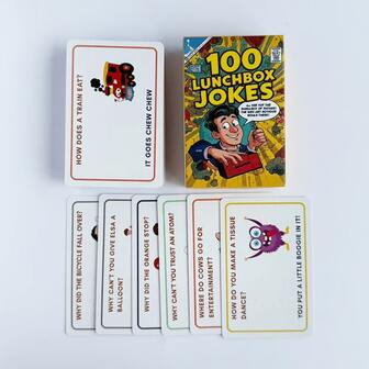 100 Lunchbox Jokes Creative Interactive Board Game Cards, Truth Or Dare Question Series Game Props, Bestselling Couple Game Cards, Perfect For Game Night, Suitable For Dates And Travel, Fun Christmas And Valentine's Day Holiday Gift