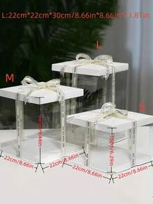1pc Party Holiday Gift Box, 1/2/3 Tier Gift Storage Box