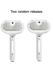 3-In-1 Cat Steam Brush, Pet Steam Brush Suitable For Long & Short Hair Cats & Dogs, Pet Deshedding Spray Brush For Small Animals Shedding & Grooming, With Release Button Water Mist Spray Brush - Multicolor - View 10