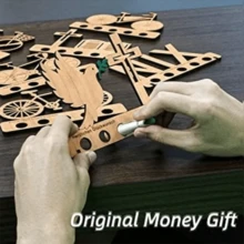 Wooden Money Gift - No Birthday Gift - NIX Gift - Wooden Gift - Unisex Money Gift - Multicolor - View 5