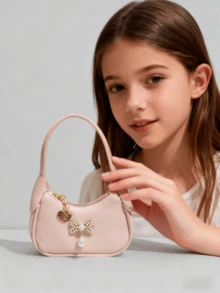 Bolsa infantil com laço, nova bolsa para outono/inverno, bolsa pequena e moderna para meninas, bolsa de princesa, porta-moedas infantil, mini bolsa, bolsa super fofa, presente de Natal, presente de aniversário, bolsa para doces, bolsa para batom, bolsa pequena personalizada, bolsa para lanches e compras, bolsa para acessórios, bolsa, bolsa de passarela - Tamanho Único - Ver 7