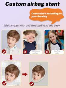 Customized Transparent Phone Bubble Stand - Personalized Acrylic Stand With Photo Attachment, Unique Big Face Design Accessory, Animal Pattern, Customized, Ideal Gift For Him, Ideal Gift For Her, Boyfriend, Girlfriend, Family, Friends, Grandparents, Couples, Pet Lovers - Multicolor - View 6