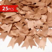 25 chiếc nơ ruy băng satin màu sắc tươi tắn 8.5cm*32cm - Dùng để gói quà hình tròn đẹp mắt, làm đồ thủ công, trang trí sinh nhật và đám cưới, chất liệu polyester, quà tặng ngày lễ hoàn hảo, vật dụng đóng gói quà tặng, trang trí Ngày của Mẹ. - Nhiều màu - Xem 15