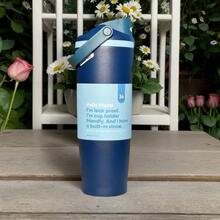 0'wal'aa 30oz Stainless Steel Insulated Mug/Coffee Mug/Car Mug - Convenient And Portable Multi-Functional Water Bottle - Perfect For Cars, Homes, Work And Travel, Suitable For Drinking Hot And Cold Beverages, Easy To Clean, Double-Necked Bottle, Suitable For Home/Office/Gym. - 青碧色 - 查看 4