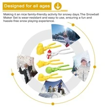 Juego De Herramientas Para Jugar Con Nieve, Incluye Molde Para Bolas De Nieve Y Figuras - Como se muestra en la figura - Ver 3