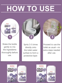 Jakehoe Toilet Odor Eliminator Spray, Multi-Purpose Toilet Freshener, Long-Lasting Fragrance Cleaning Agent - Multicolor - View 4