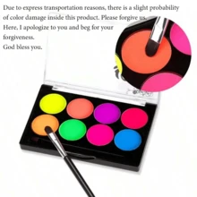 亮色水彩颜料、脸部彩绘、霓虹荧光人体彩绘。适用于万圣节、万圣节彩妆、发光派对、艺术展览、庆典、嘉年华、办公室和学校用品。 - 8色-K007 - 查看 5