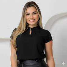 Women's Button-Down Shirt - Negro - Ver 3