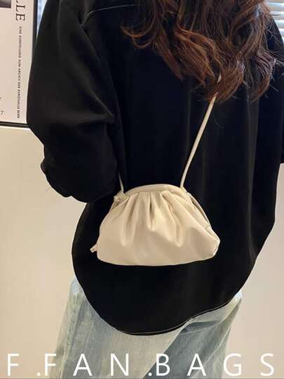 Mini Women's Cloud Shoulder Bag, Korean Fashion Crossbody Bag, Lipstick Pouch