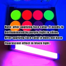 亮色水彩颜料、脸部彩绘、霓虹荧光人体彩绘。适用于万圣节、万圣节彩妆、发光派对、艺术展览、庆典、嘉年华、办公室和学校用品。 - 8色-K007 - 查看 3