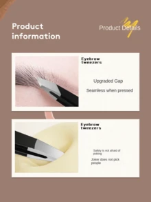 4pcs Stainless Steel Eyebrow Tweezers, Blackhead Remover, Eyelash Curler Tools Set For Men & Women - Multicolor - View 5